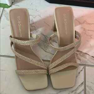 BCBGeneration Women's Cream Sandals
